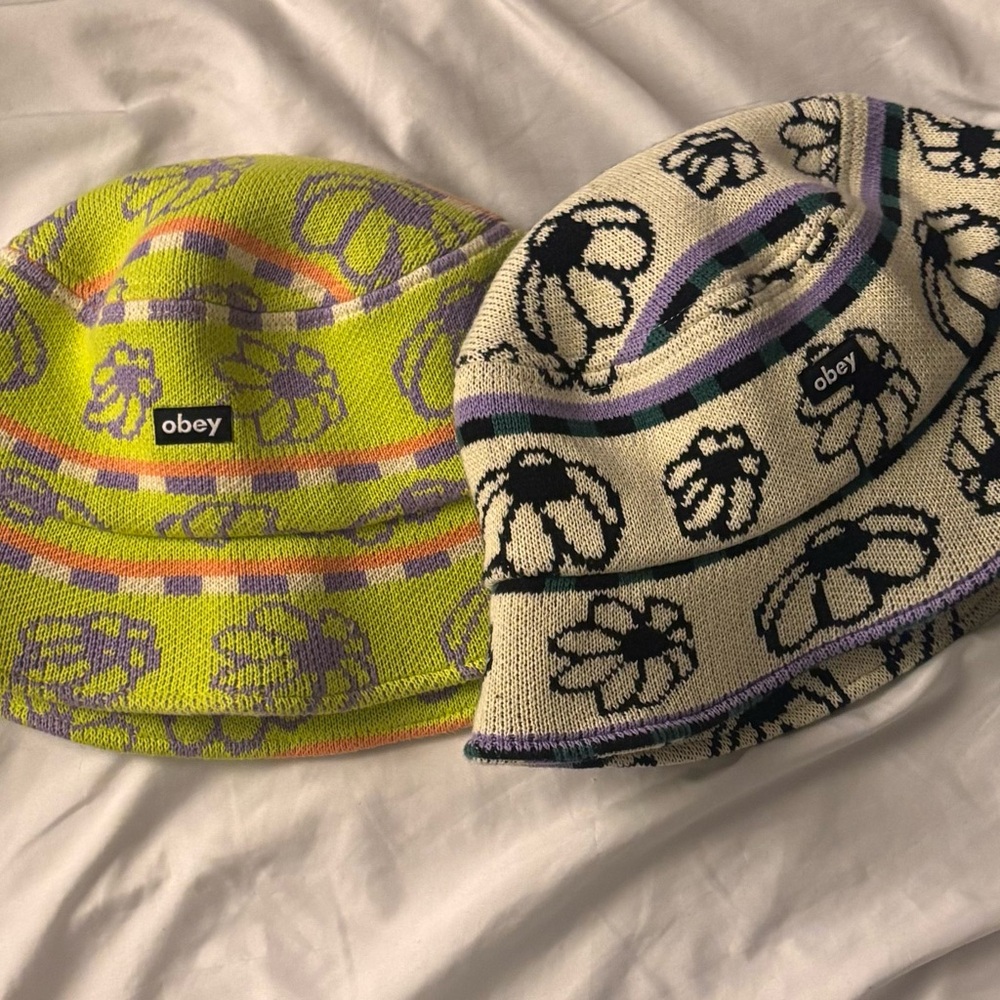 Obey Floral Bucket Hats ✨